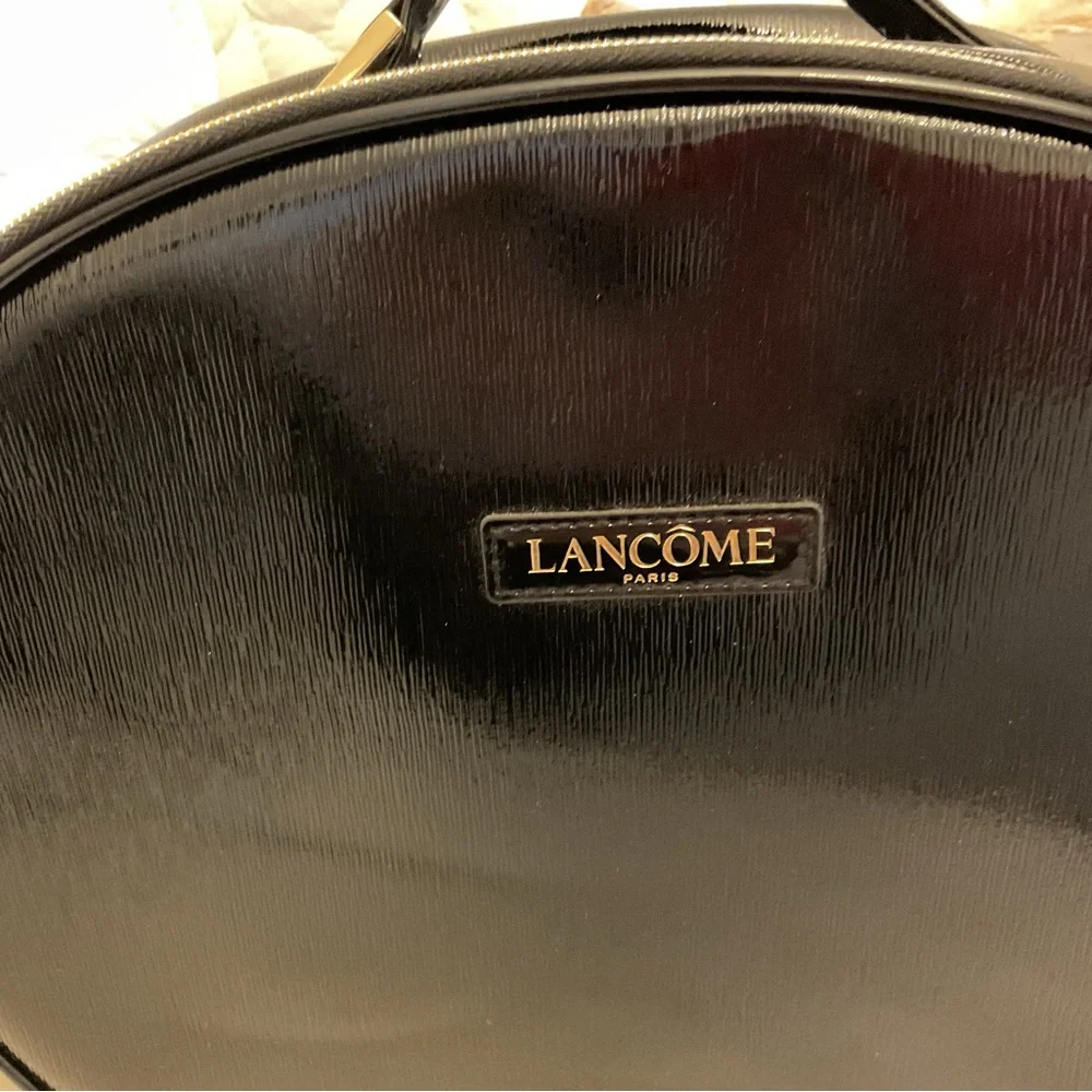 Lancôme Black Patent Cosmetic/ Travel Case